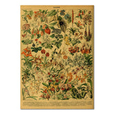 Blumen Vintage Kraftpapier Poster